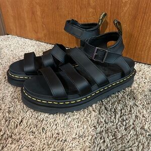 Dr. Martens Doc Martens Blaire Strap Black Sandals Platform Women’s 10